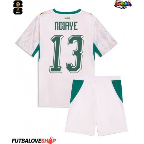 Dres Senegal Iliman Ndiaye #13 Domáci pre deti MS 2026 Krátky Rukáv (+ trenírky)